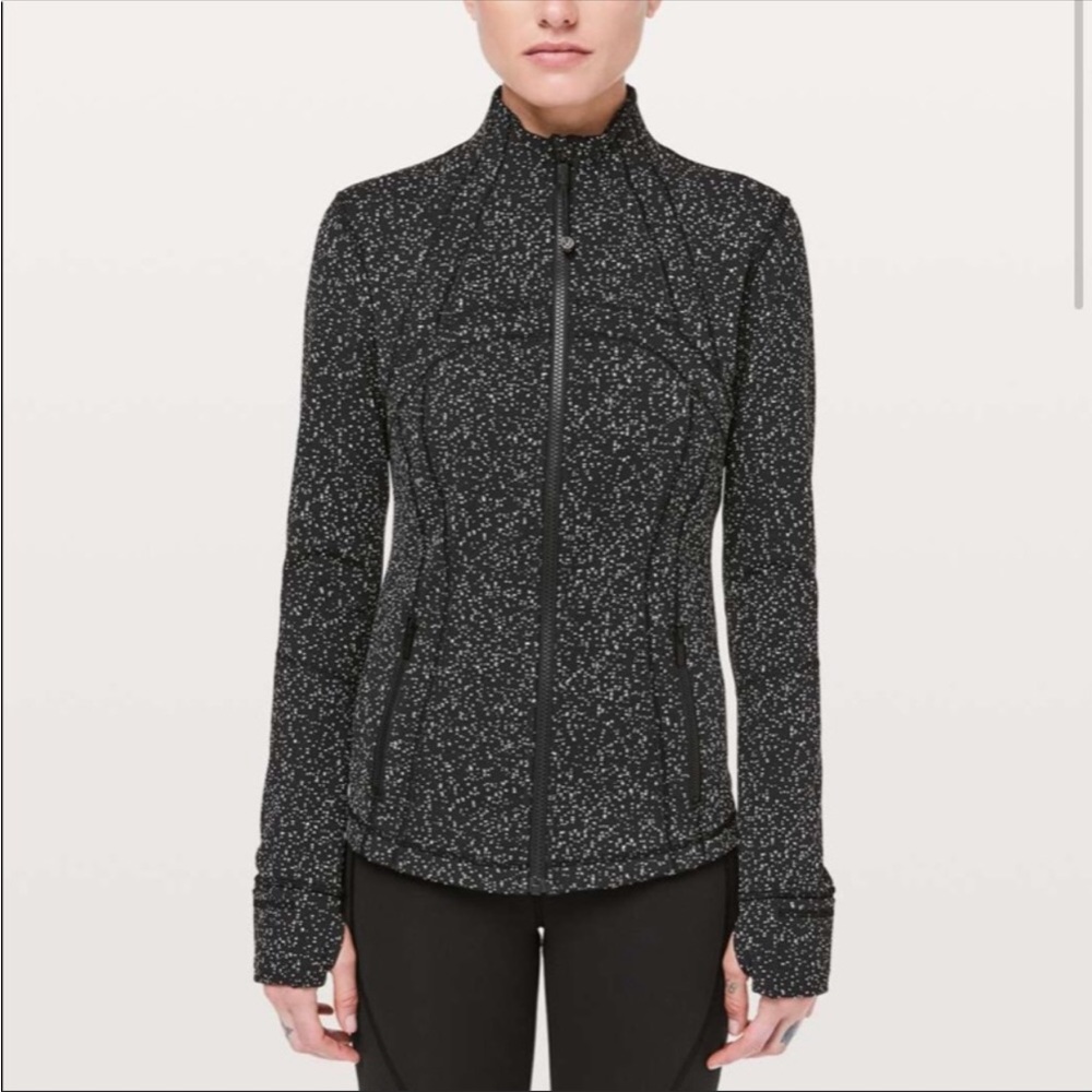 Lululemon Define Jacket, Size 6. Black and white (discontinued pattern).